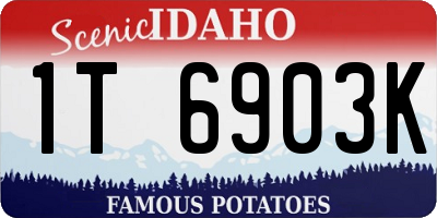 ID license plate 1T6903K