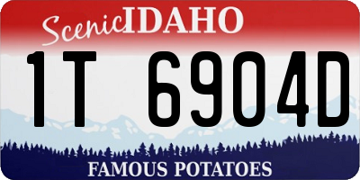 ID license plate 1T6904D