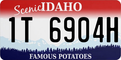 ID license plate 1T6904H