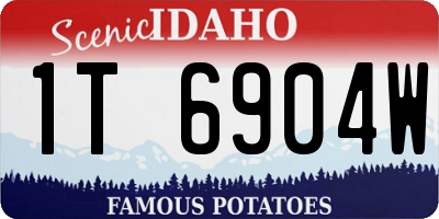 ID license plate 1T6904W