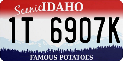 ID license plate 1T6907K