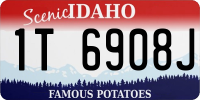 ID license plate 1T6908J