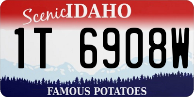 ID license plate 1T6908W