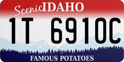 ID license plate 1T6910C