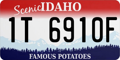ID license plate 1T6910F