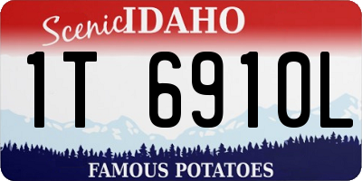 ID license plate 1T6910L