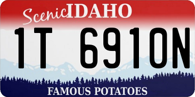 ID license plate 1T6910N