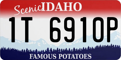 ID license plate 1T6910P