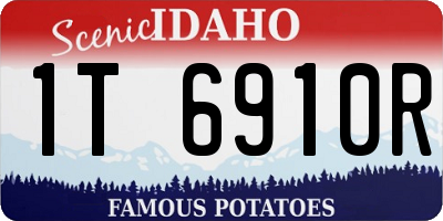 ID license plate 1T6910R