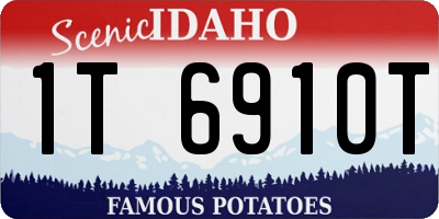 ID license plate 1T6910T