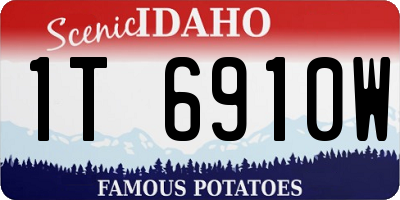 ID license plate 1T6910W