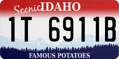 ID license plate 1T6911B
