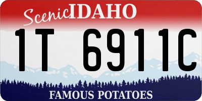 ID license plate 1T6911C