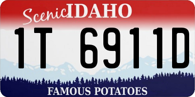ID license plate 1T6911D