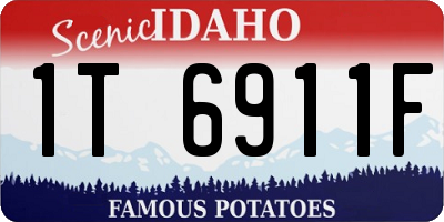 ID license plate 1T6911F