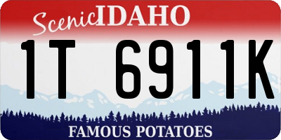 ID license plate 1T6911K