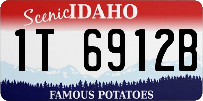 ID license plate 1T6912B