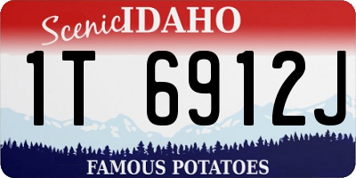 ID license plate 1T6912J