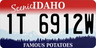 ID license plate 1T6912W