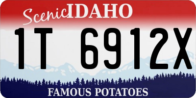 ID license plate 1T6912X
