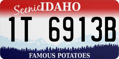 ID license plate 1T6913B