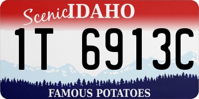 ID license plate 1T6913C