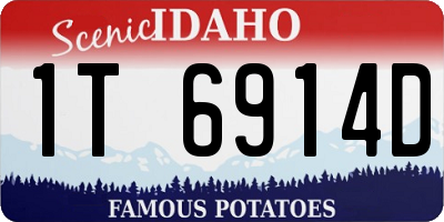 ID license plate 1T6914D