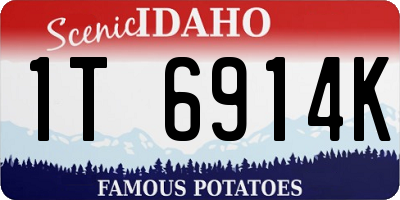 ID license plate 1T6914K
