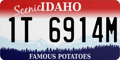 ID license plate 1T6914M