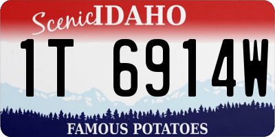 ID license plate 1T6914W