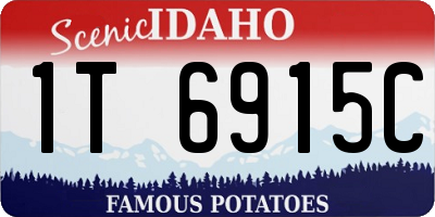 ID license plate 1T6915C