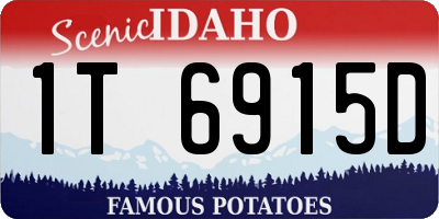 ID license plate 1T6915D