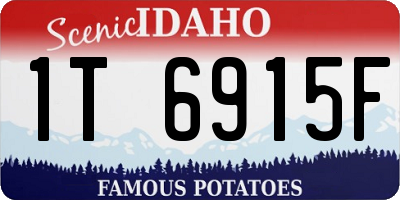 ID license plate 1T6915F