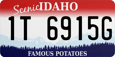 ID license plate 1T6915G