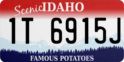 ID license plate 1T6915J