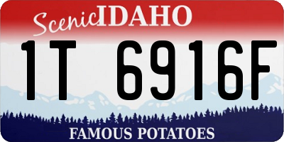 ID license plate 1T6916F