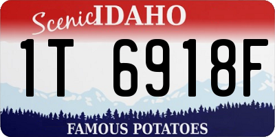 ID license plate 1T6918F
