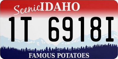 ID license plate 1T6918I