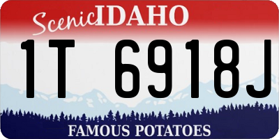 ID license plate 1T6918J