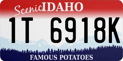 ID license plate 1T6918K