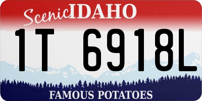 ID license plate 1T6918L