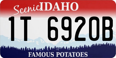 ID license plate 1T6920B
