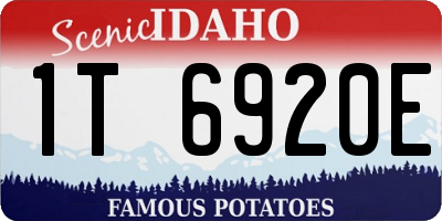 ID license plate 1T6920E