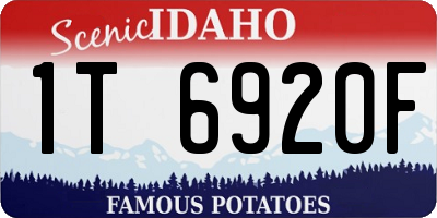 ID license plate 1T6920F