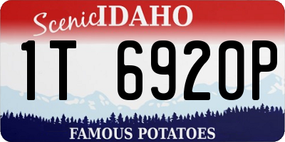 ID license plate 1T6920P