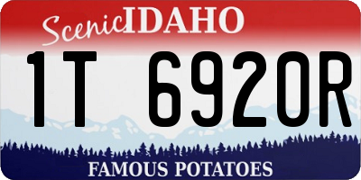 ID license plate 1T6920R