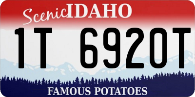 ID license plate 1T6920T
