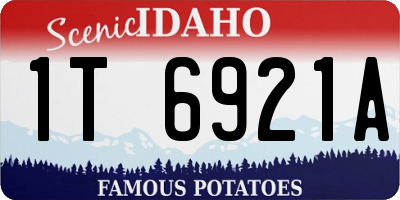 ID license plate 1T6921A