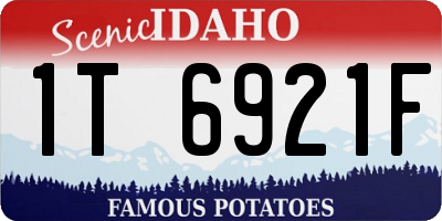 ID license plate 1T6921F