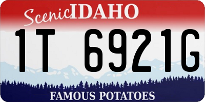 ID license plate 1T6921G